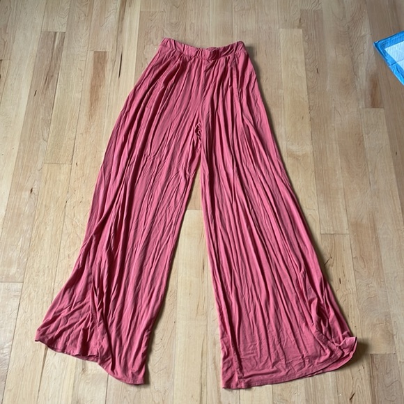 Lulus Knockout Coral Pink Wide Leg Pants - Picture 5 of 6